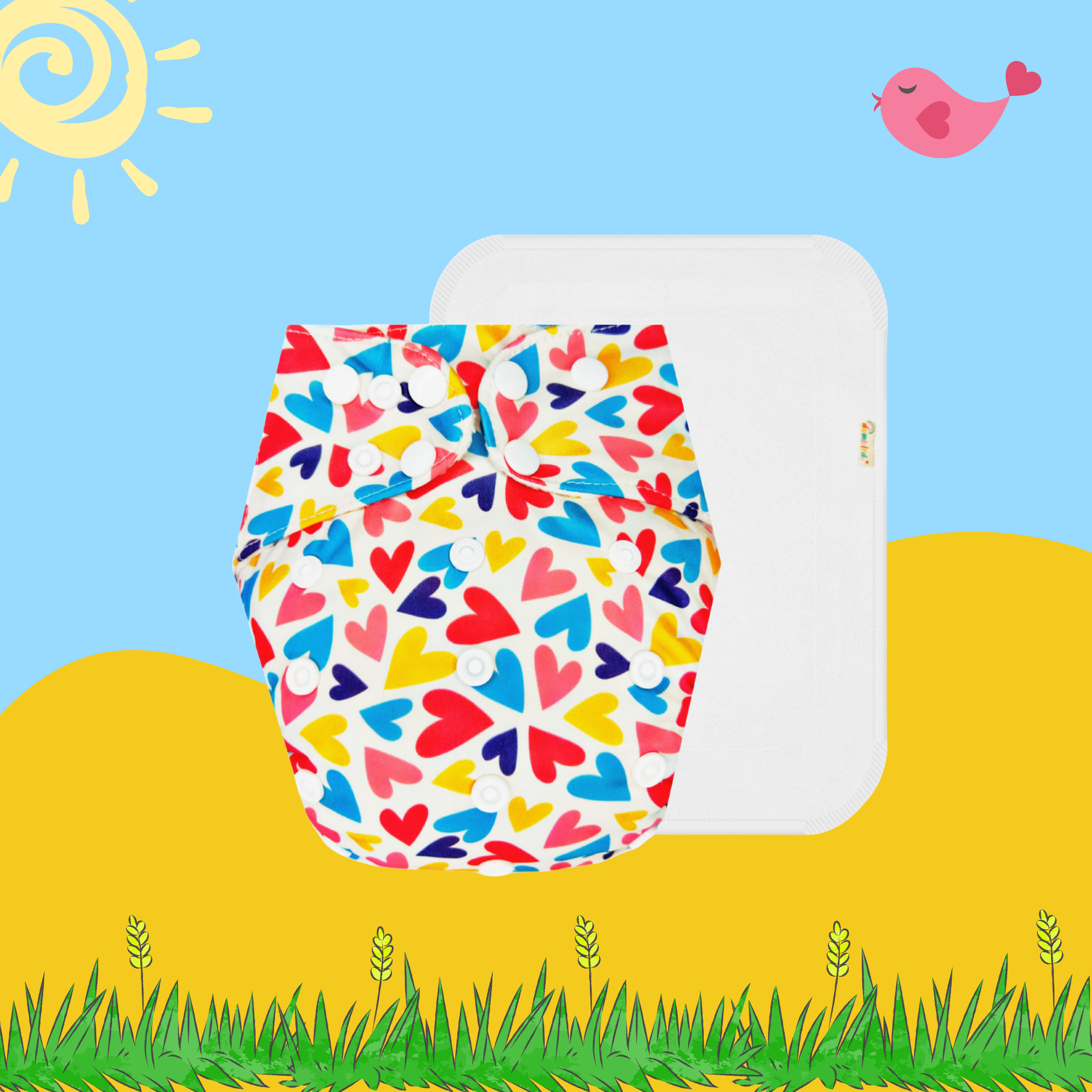 HeartBloom Cloth Diaper with insert