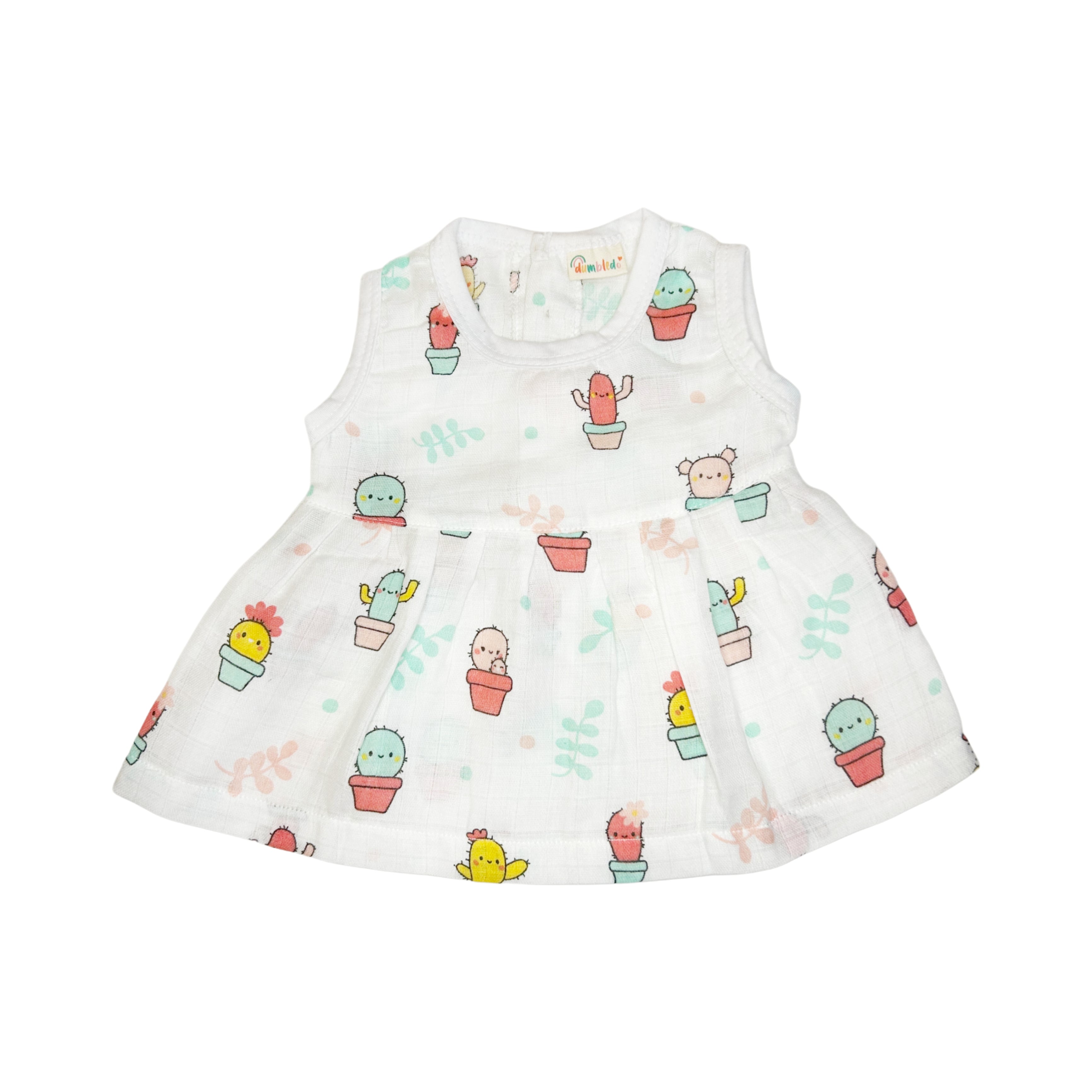 Cactus Bloom Muslin Baby Dress