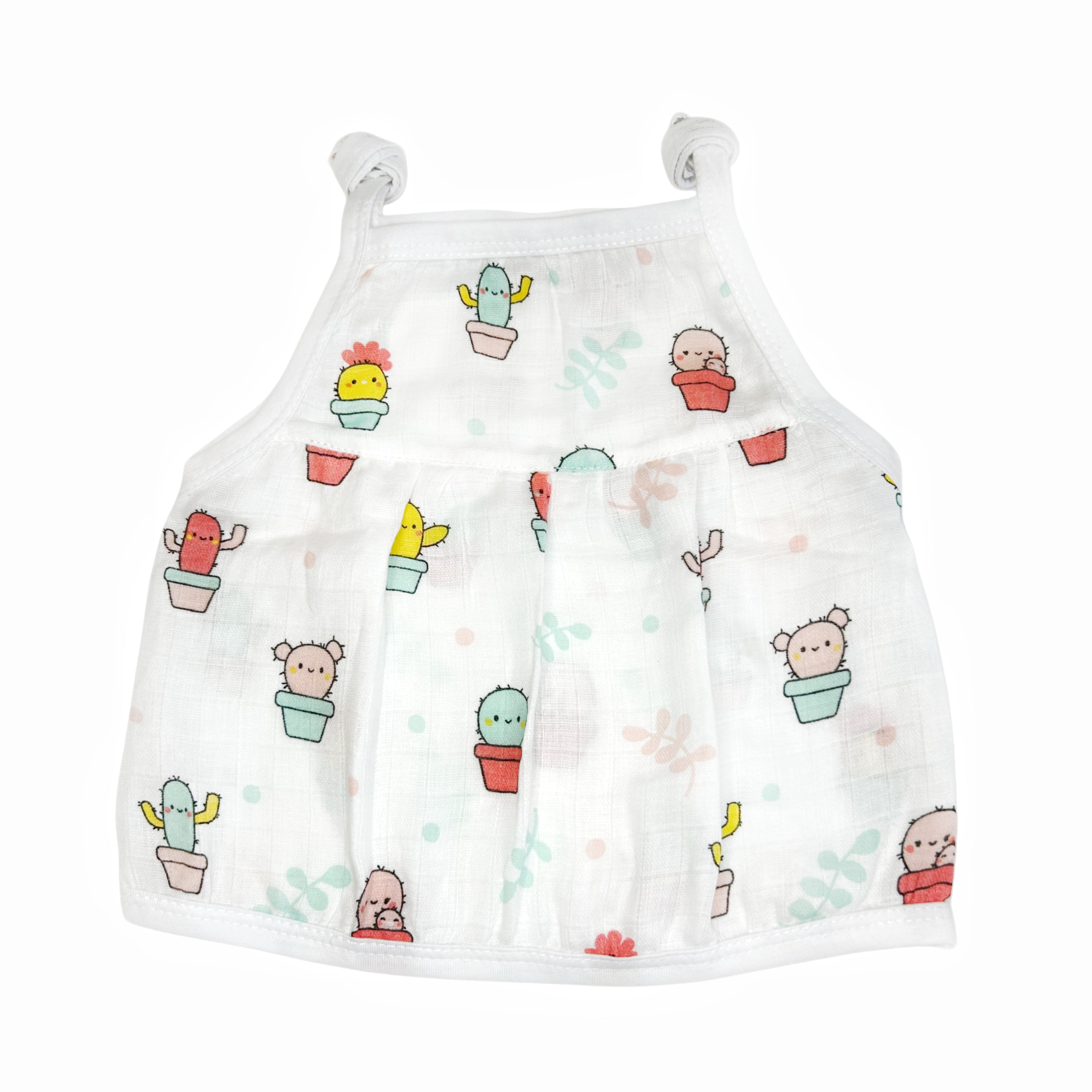 Prickly Bloom Muslin Tie-Up Baby Top