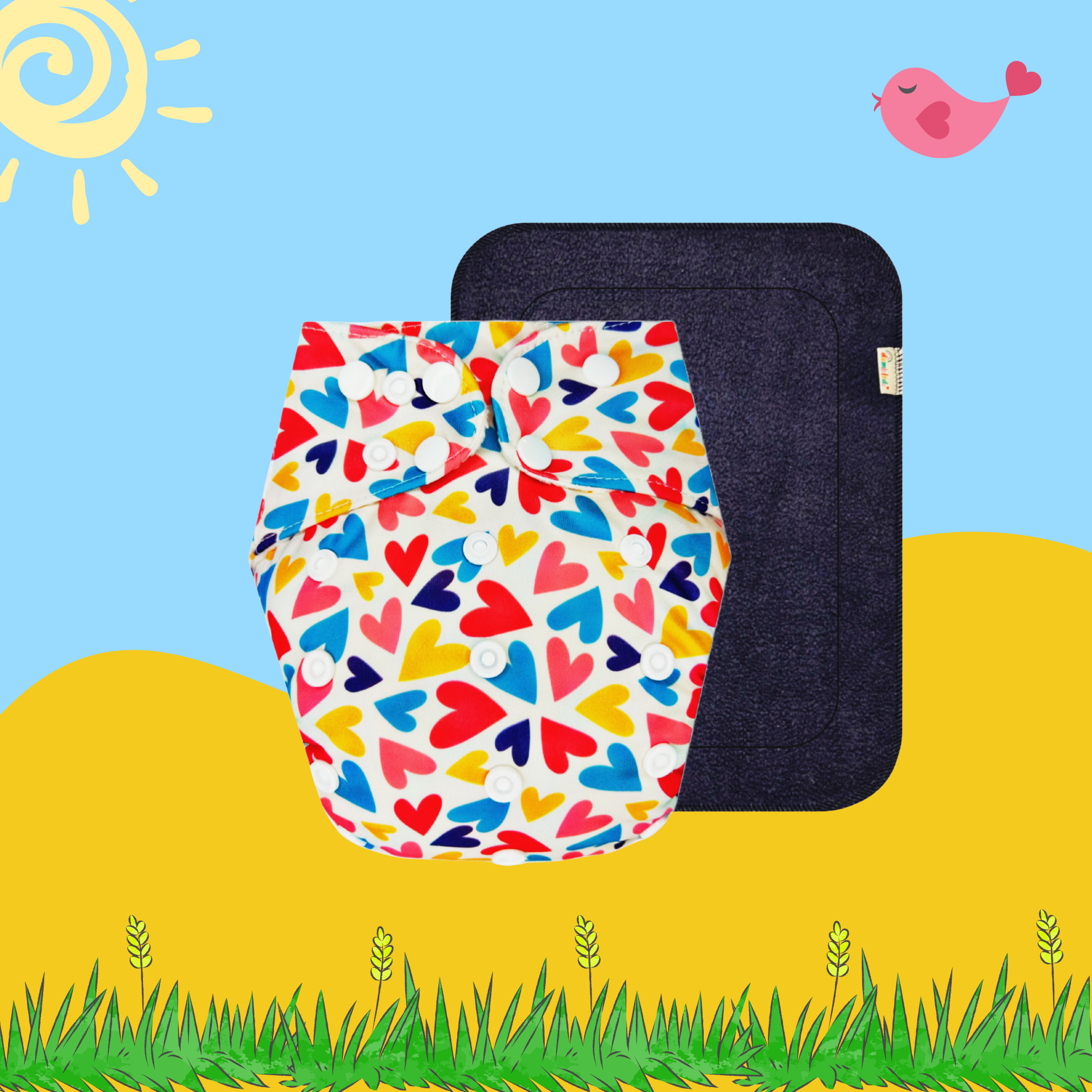 HeartBloom Cloth Diaper with insert
