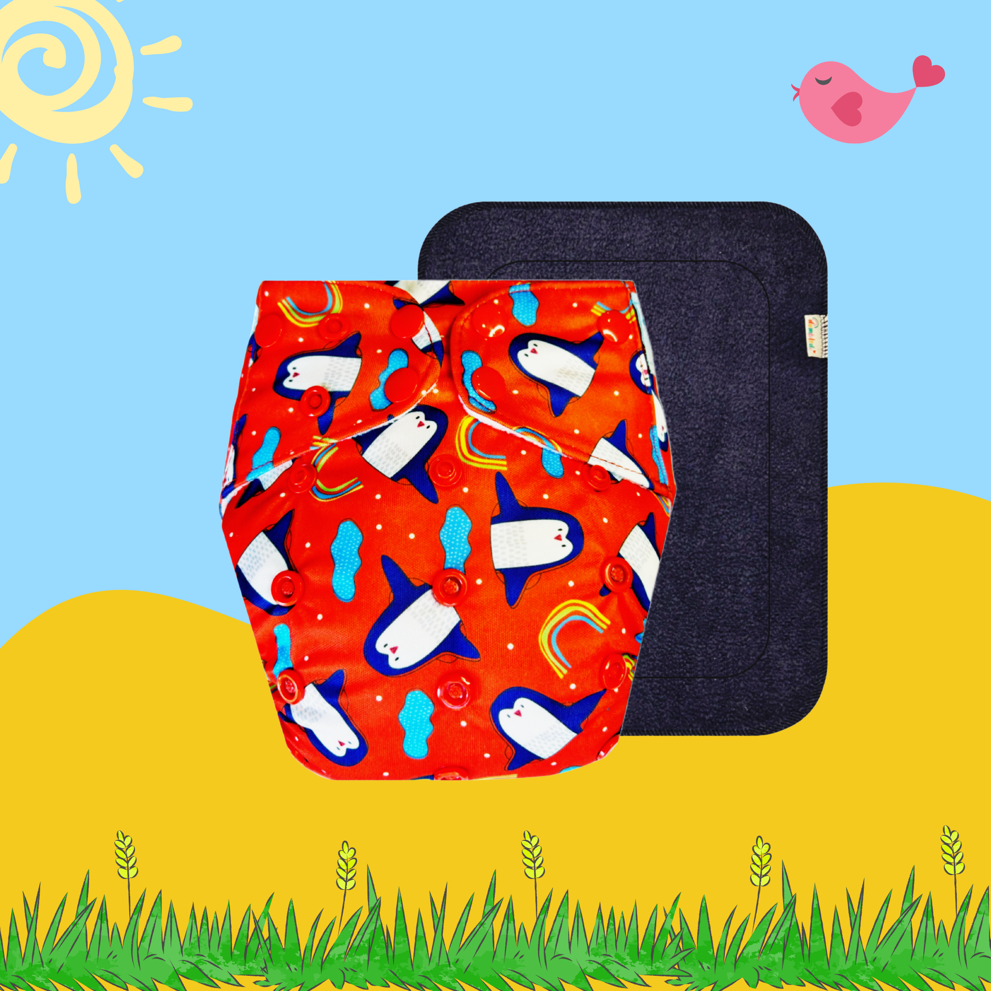 PenguinPop Cloth Diaper with Insert
