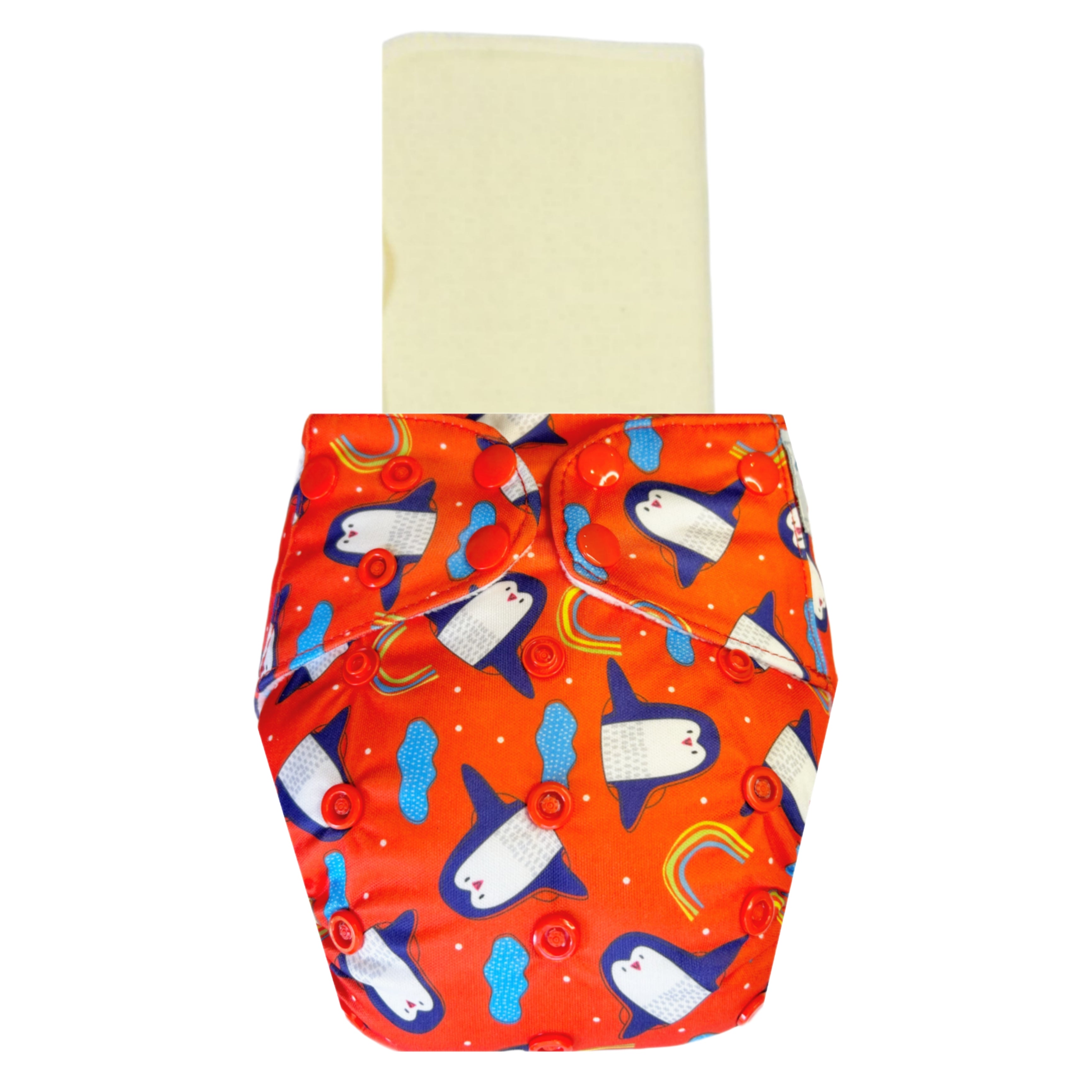 PenguinPop Cloth Diaper with Magical Soaker Insert Combo