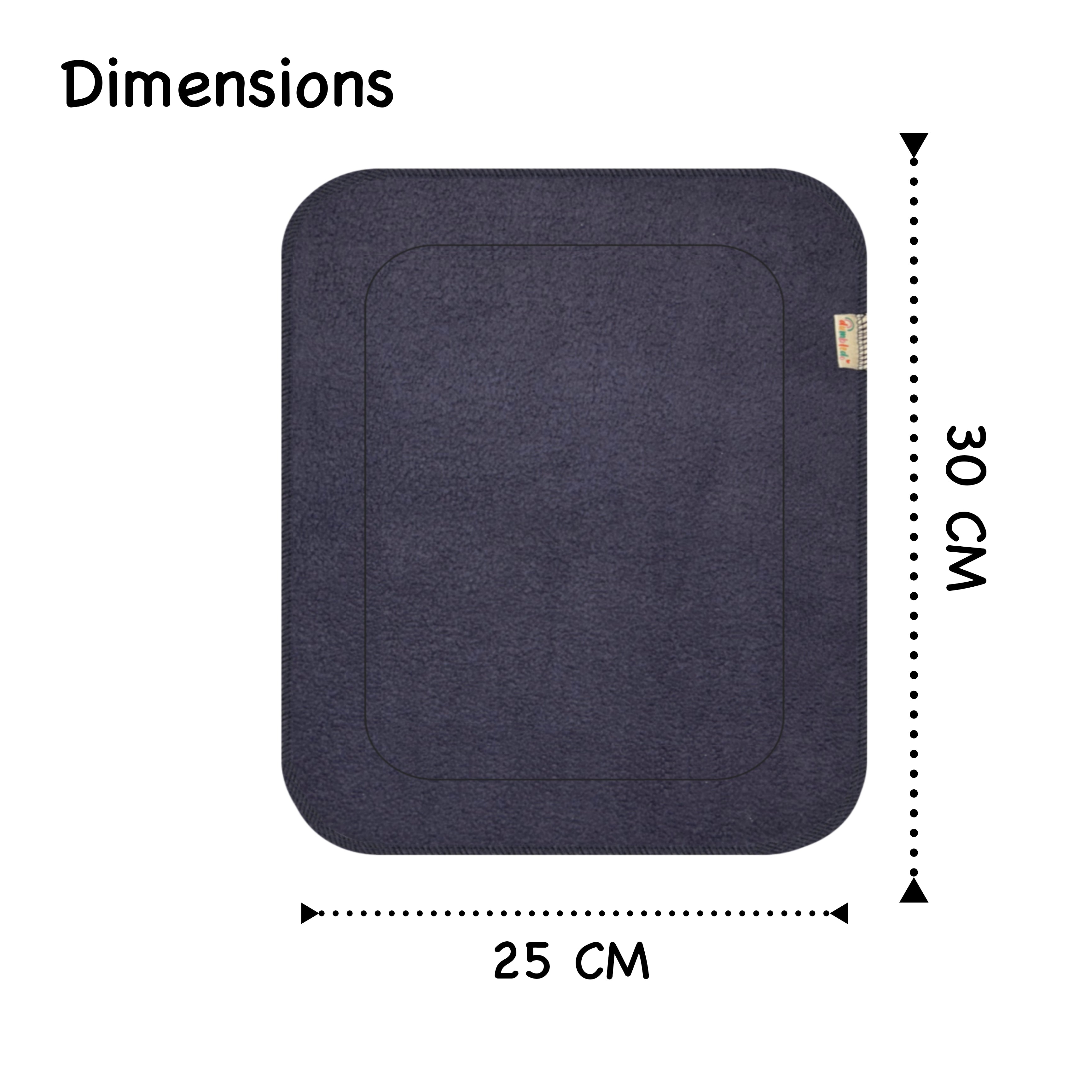 Black Cloth Diaper Inserts (Small & Large Sizes)