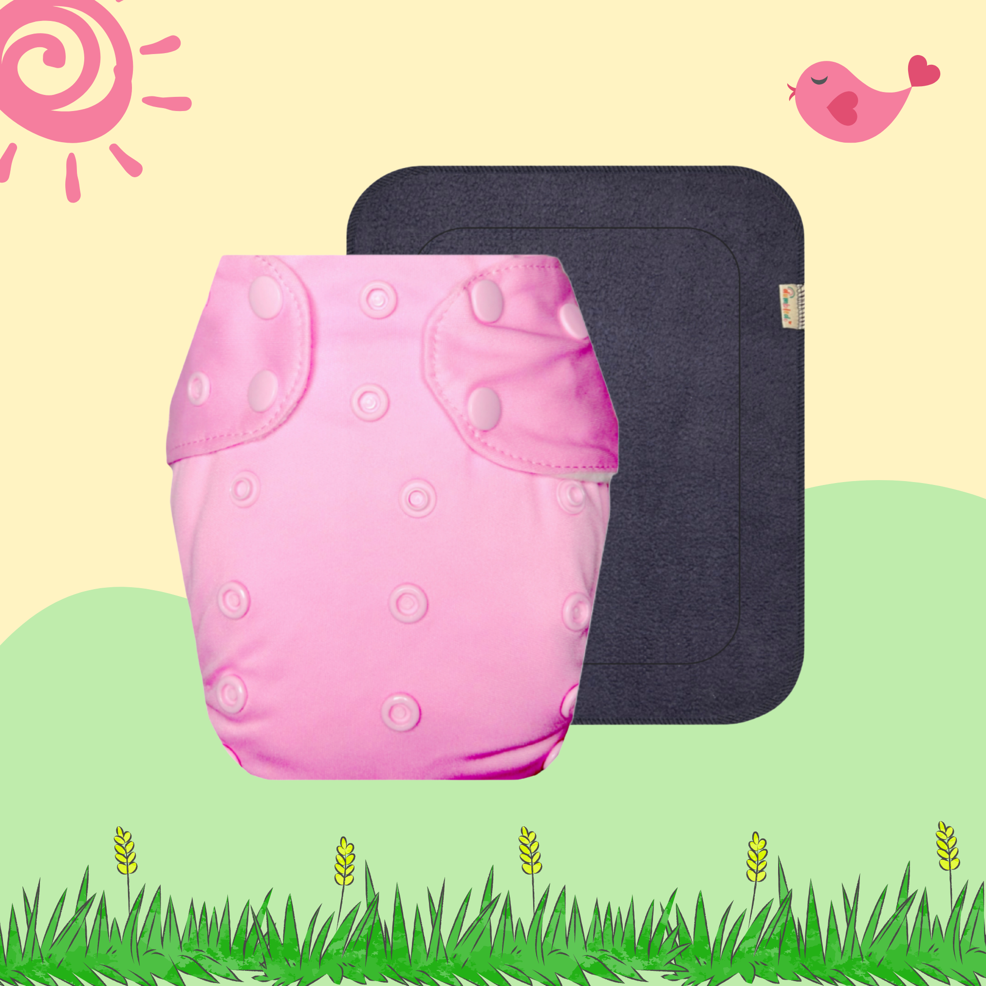 BlushPink Cloth Diaper with Insert