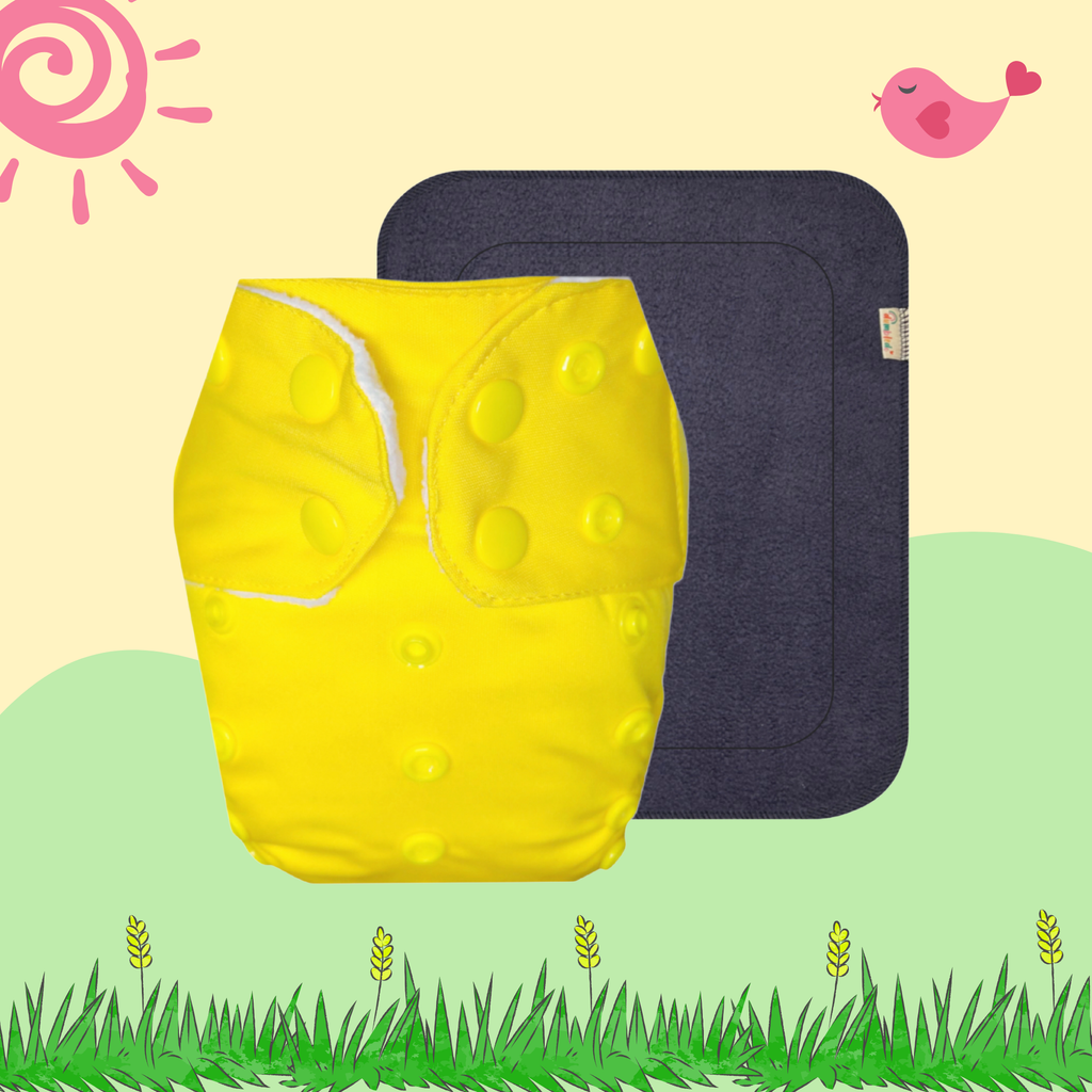 SunshineYellow Cloth Diaper with Insert