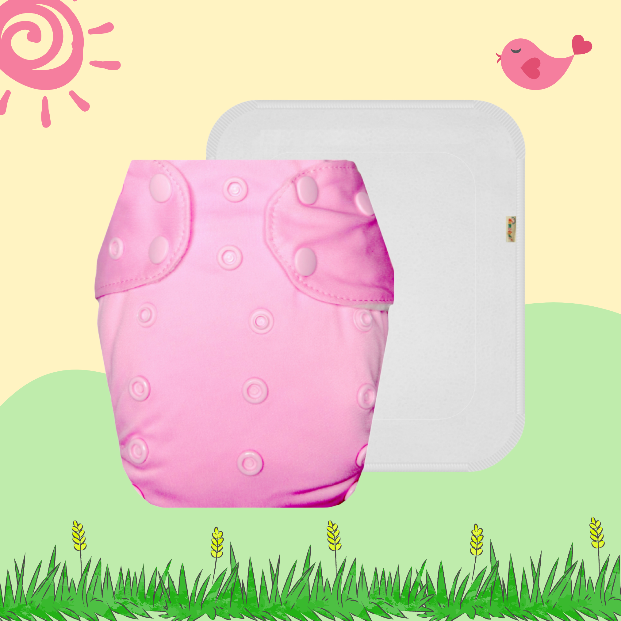 BlushPink Cloth Diaper with Insert