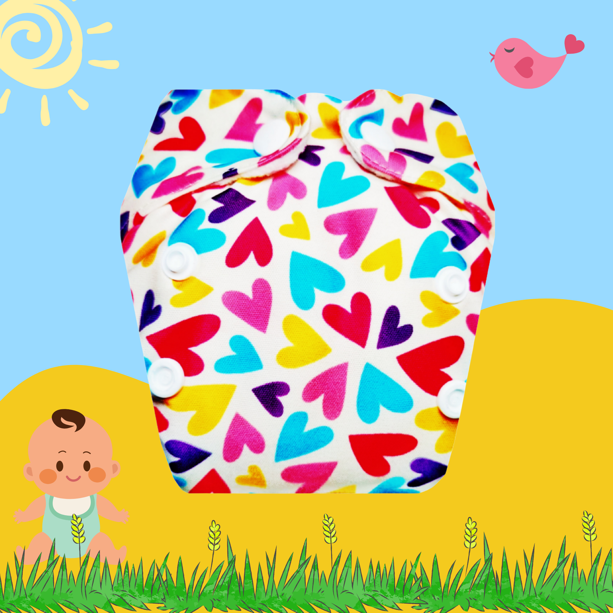 HeartBloom Newborn Cloth Diaper
