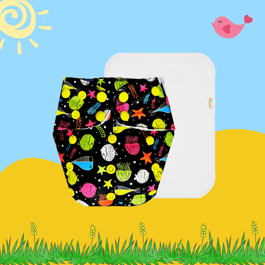 OceanPop Cloth Diaper With Diaper