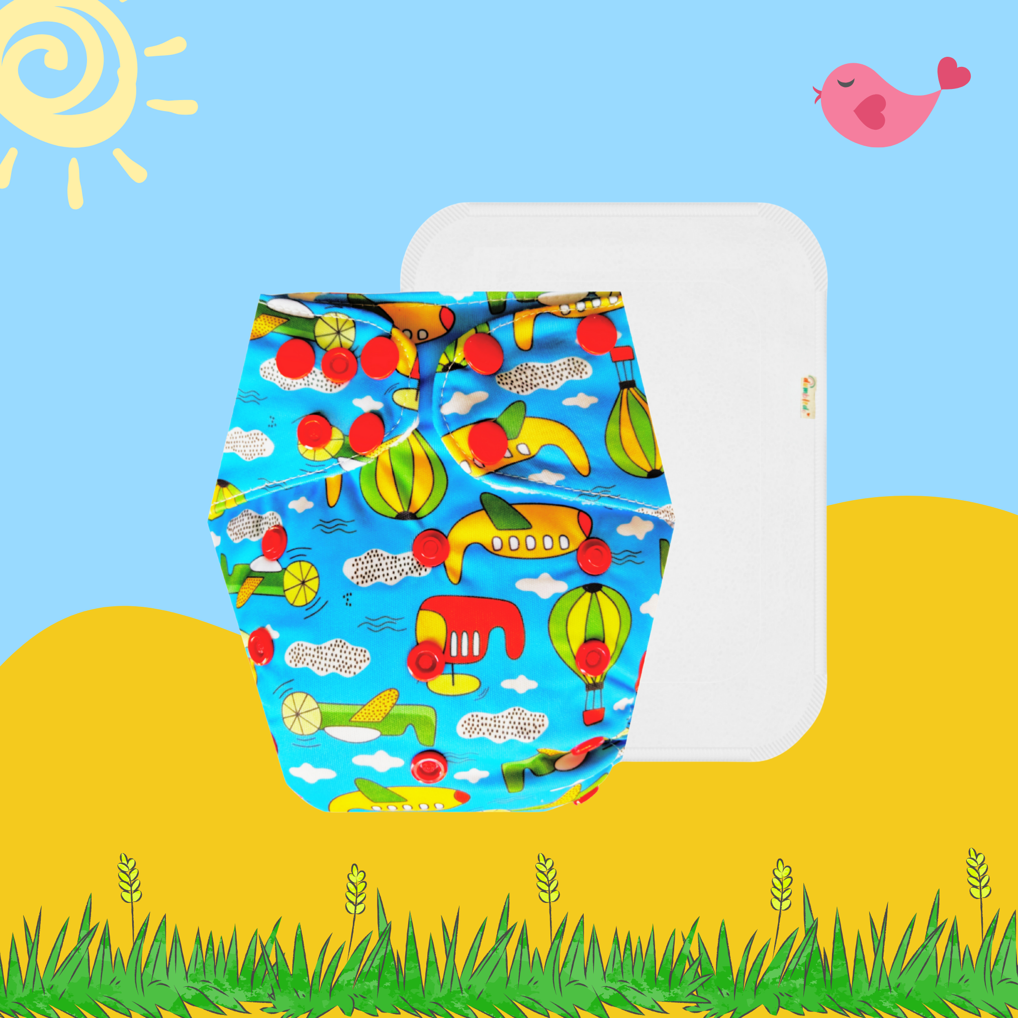 SkyRiders Cloth Diaper with Insert