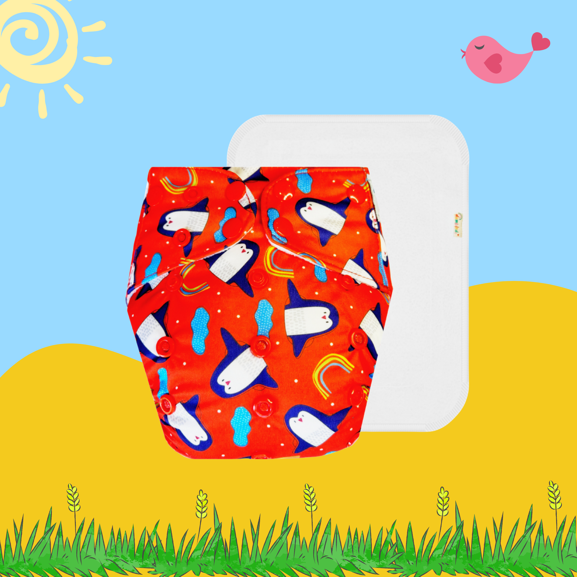 PenguinPop Cloth Diaper with Insert