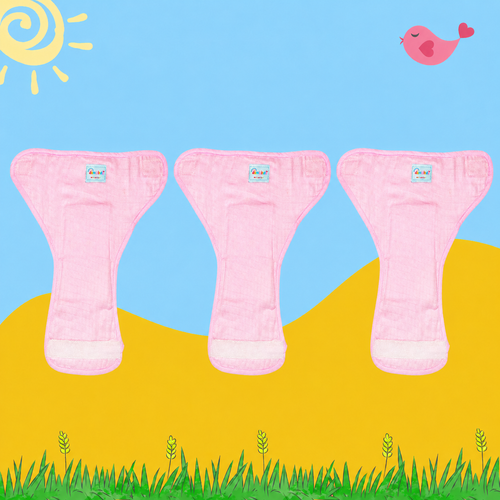 Blush Pink Muslin Diaper Combo