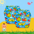 Airplane Print Newborn Diaper