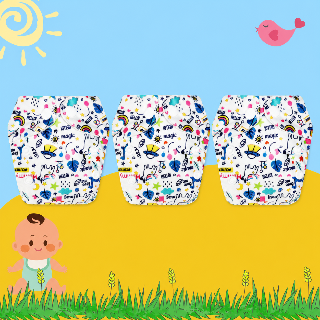 Magic Print Newborn Diaper