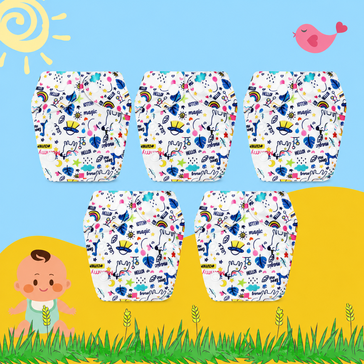 Magic Print Newborn Diaper