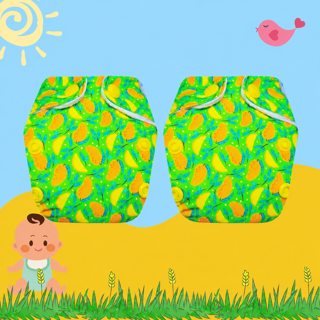 Mango Print Newborn Diaper