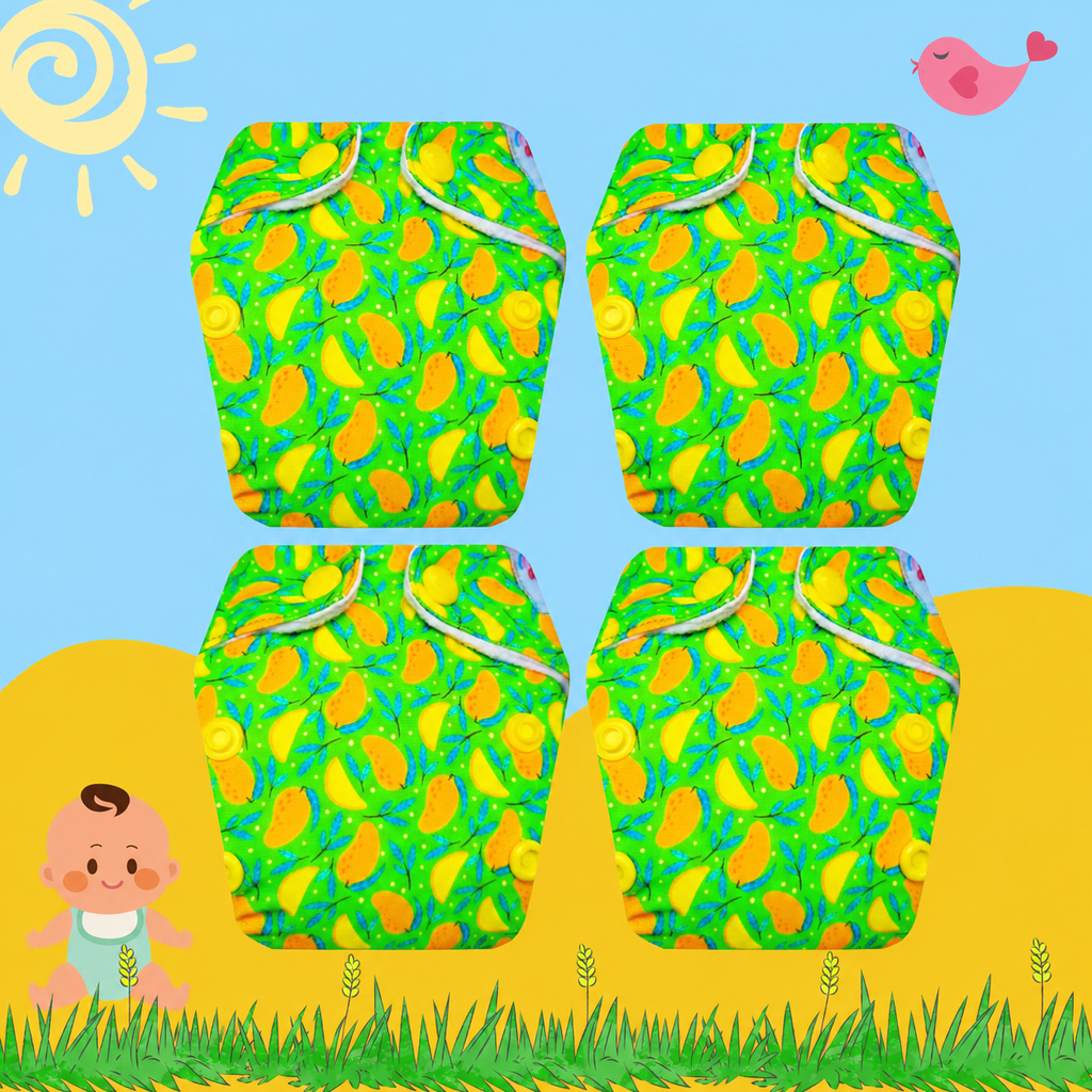 Mango Print Newborn Diaper