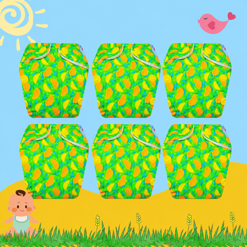 Mango Print Newborn Diaper