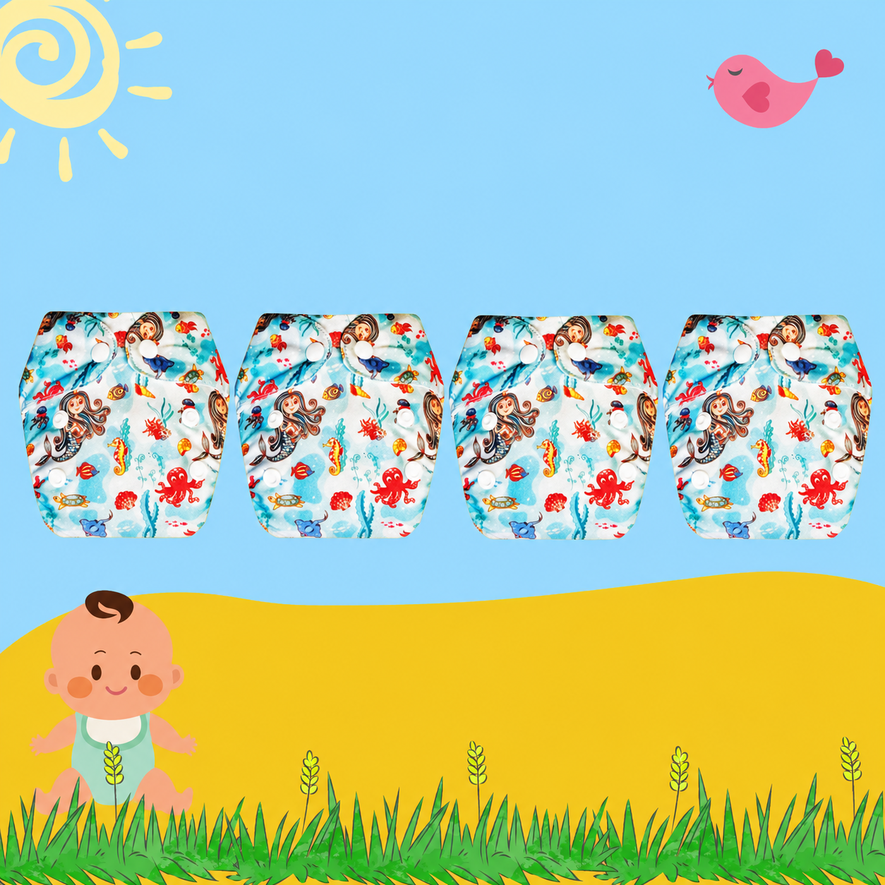 OceanJoy Newborn Cloth Diaper