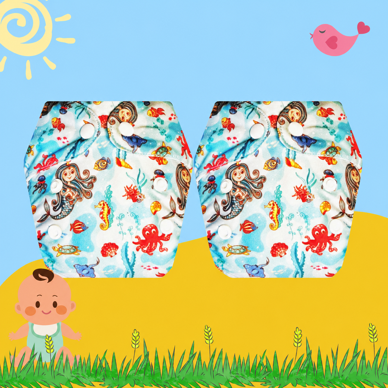 OceanJoy Newborn Cloth Diaper