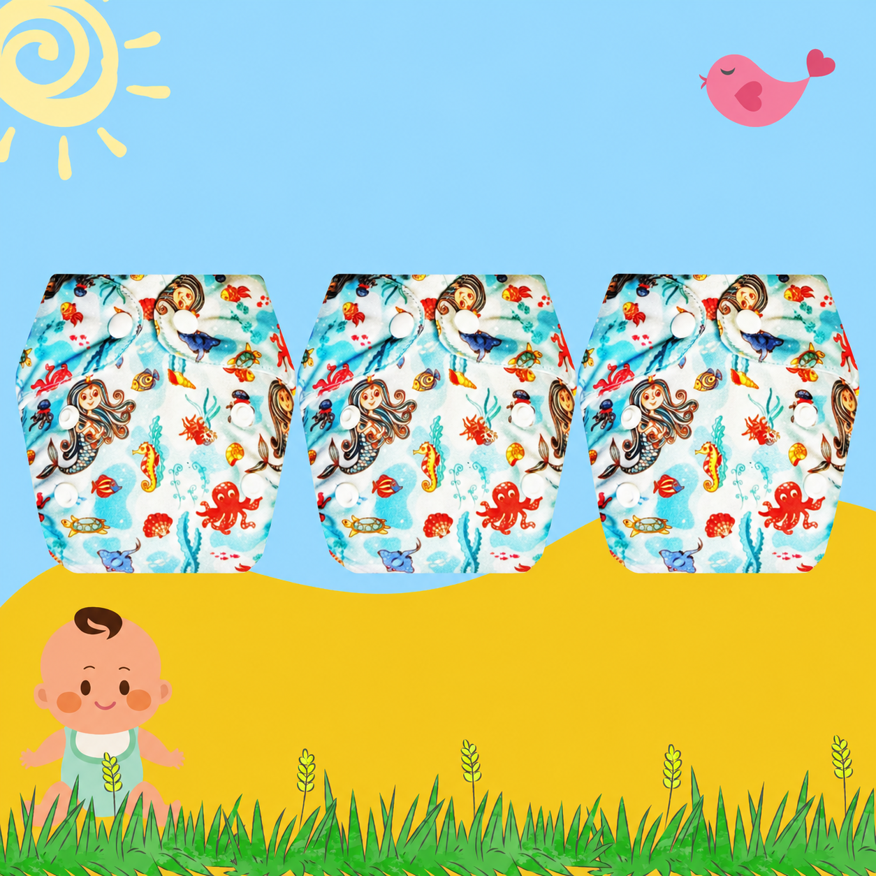 OceanJoy Newborn Cloth Diaper