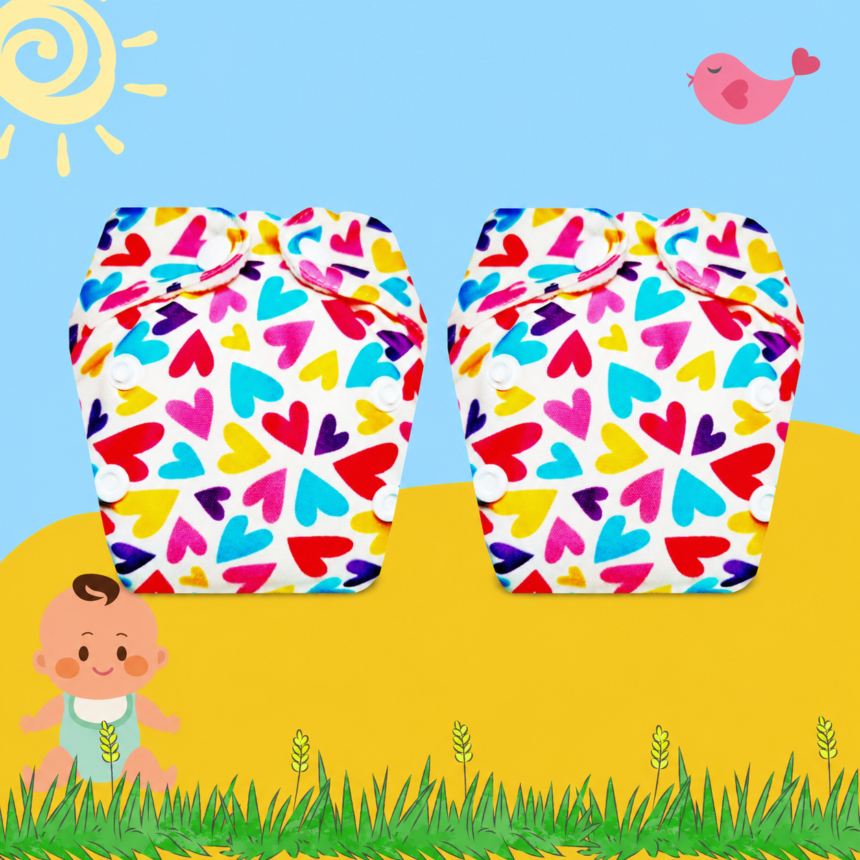 HeartBloom Newborn Cloth Diaper