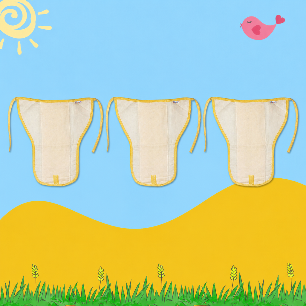 Sunshine Yellow Muslin Nappy Combo