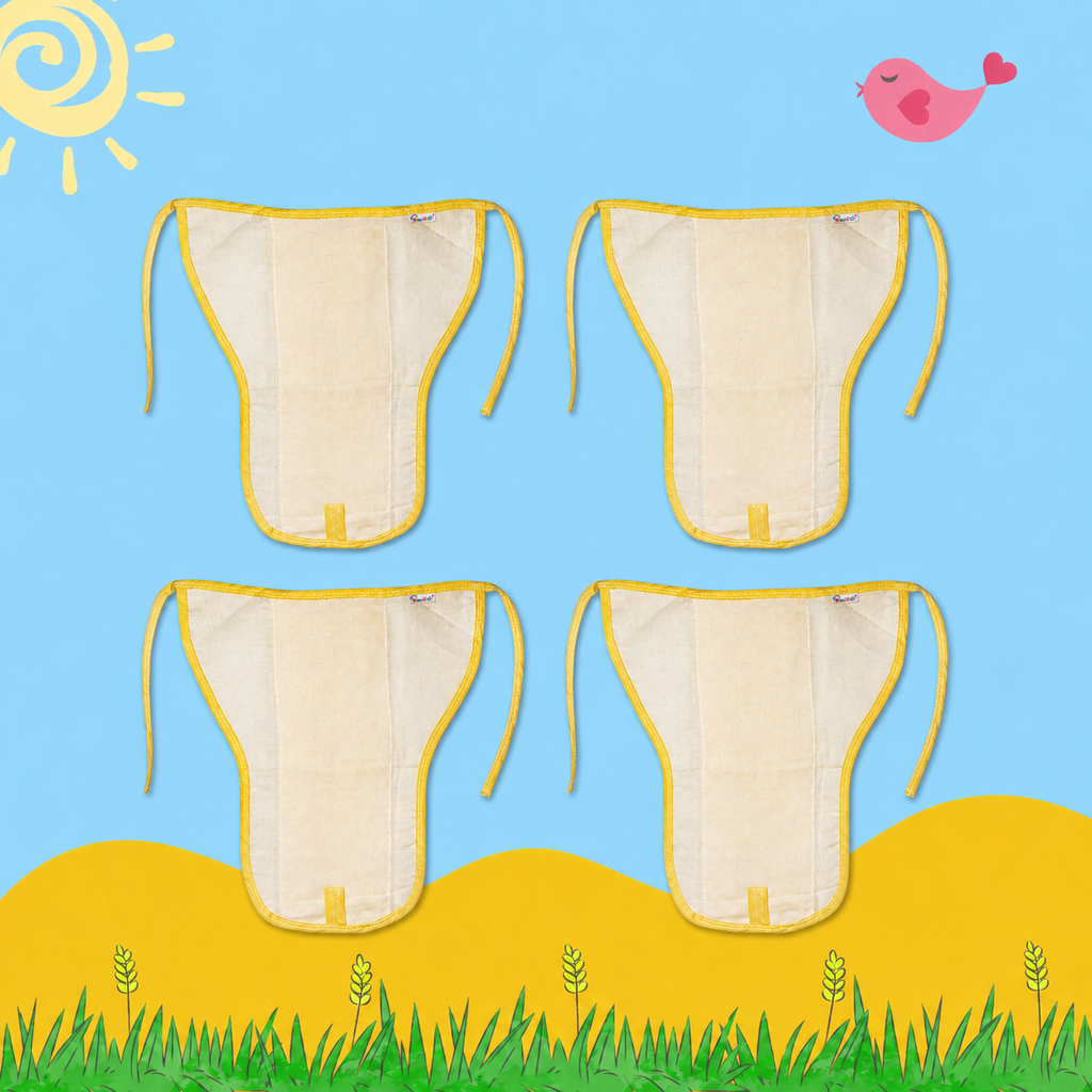 Sunshine Yellow Muslin Nappy Combo