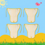 Sunshine Yellow Muslin Nappy Combo