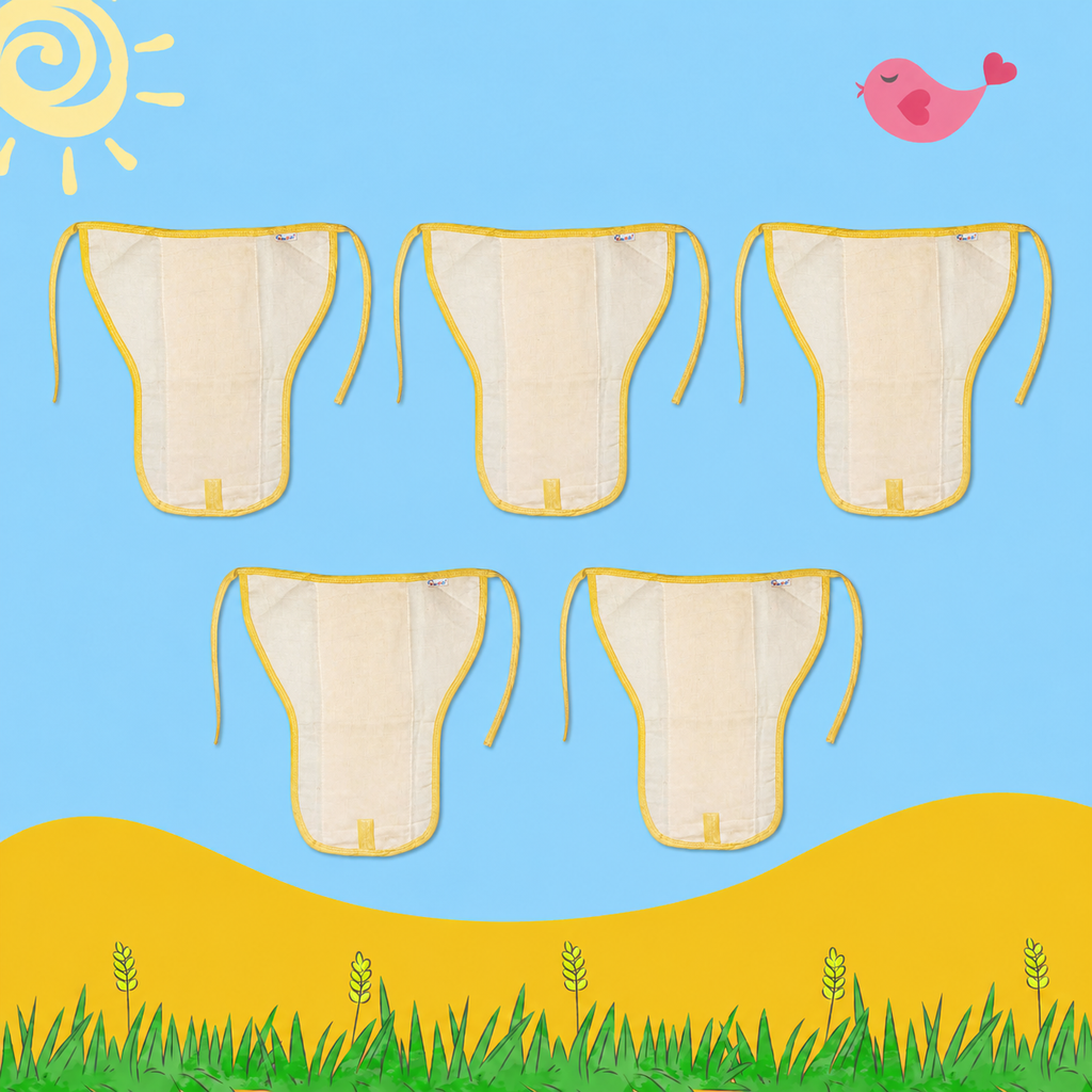 Sunshine Yellow Muslin Nappy Combo