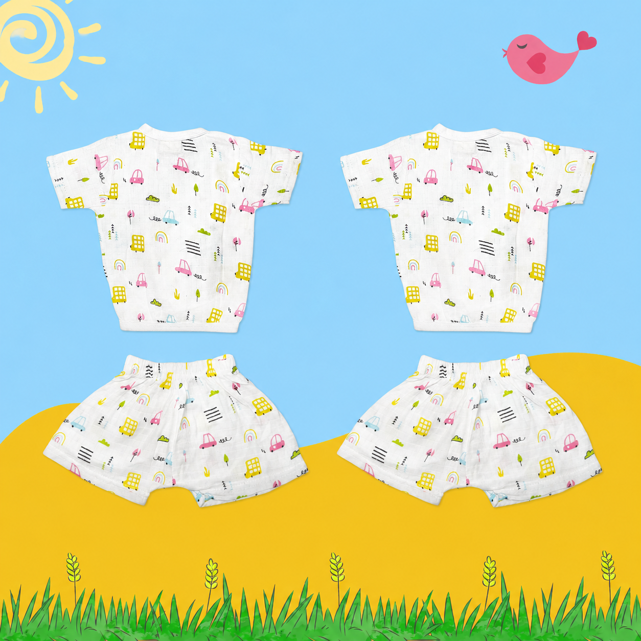 TinyTrail Muslin Baby Clothing Set
