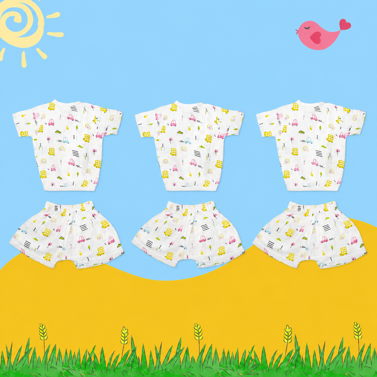 TinyTrail Muslin Baby Clothing Set