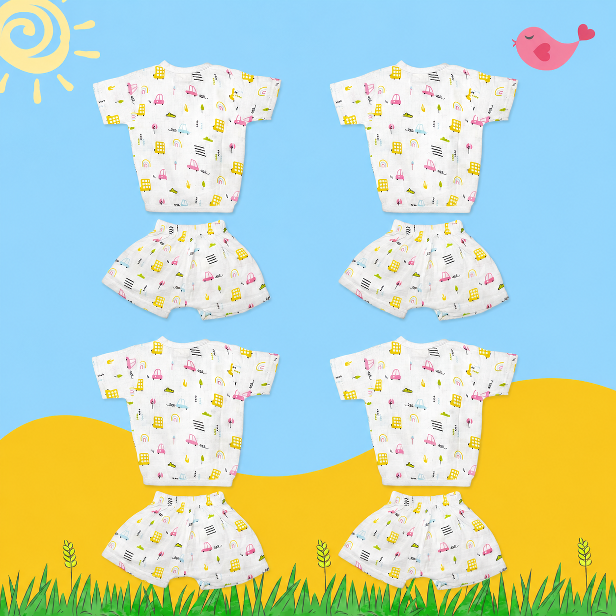 TinyTrail Muslin Baby Clothing Set