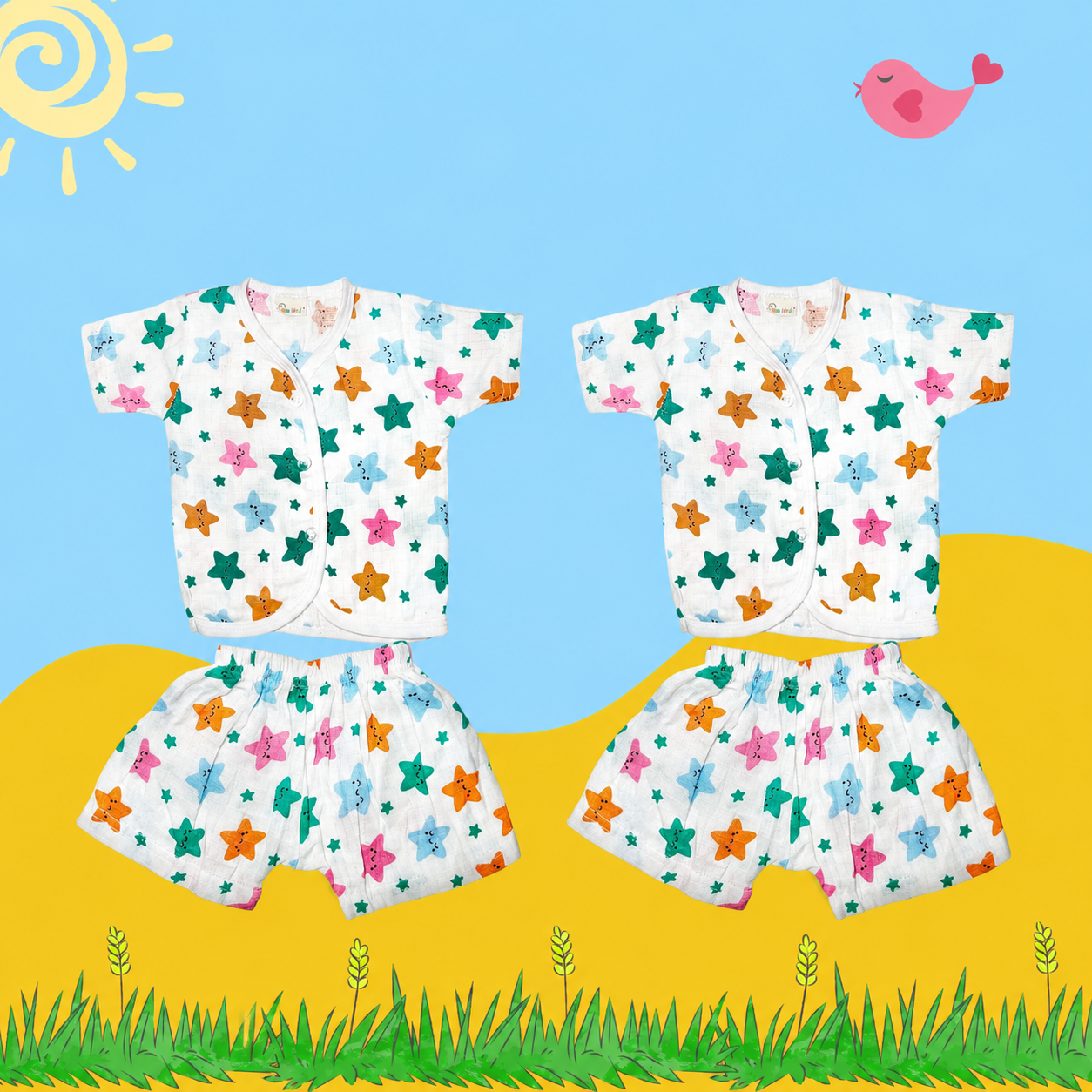 StarSnuggle Muslin Baby Clothing Set
