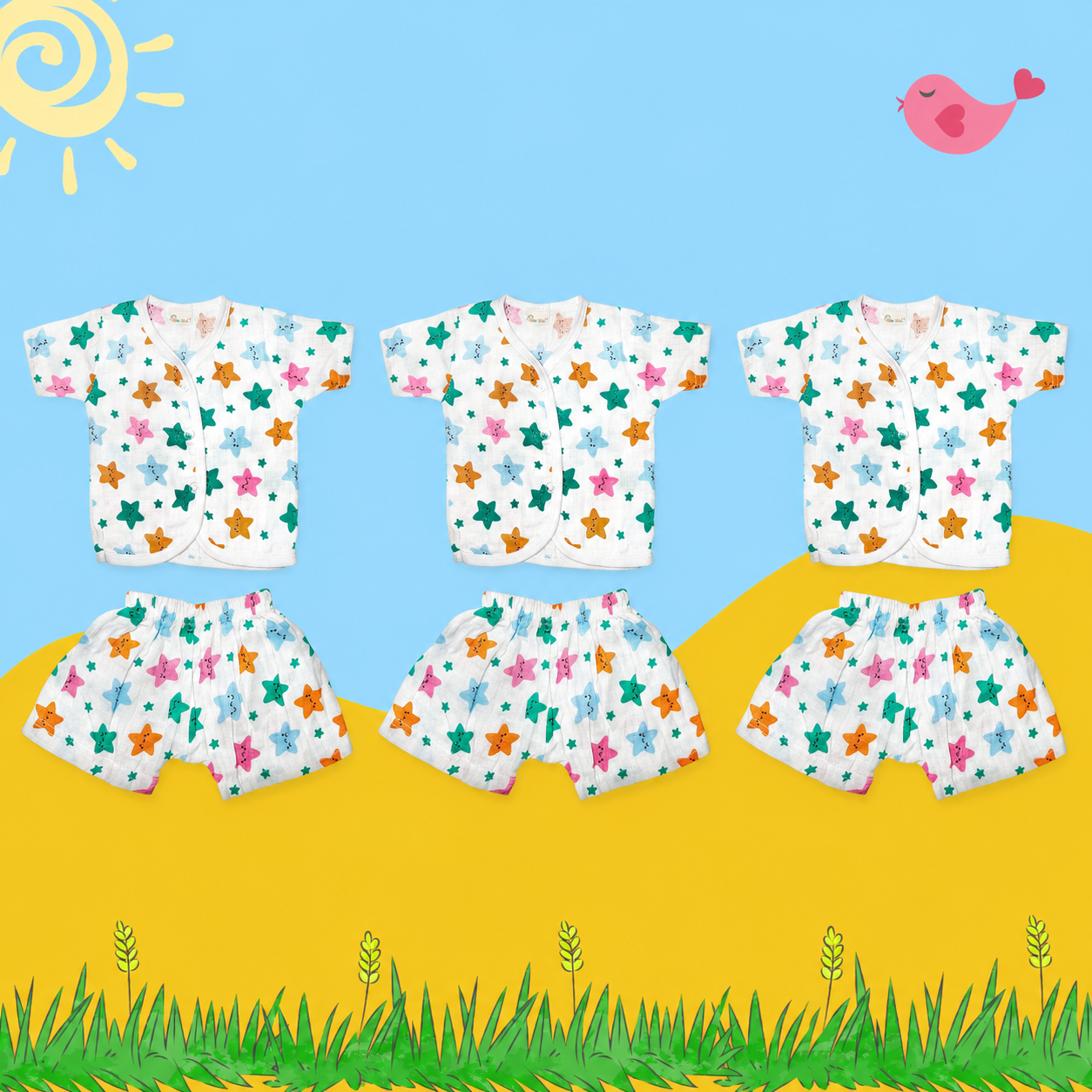 StarSnuggle Muslin Baby Clothing Set