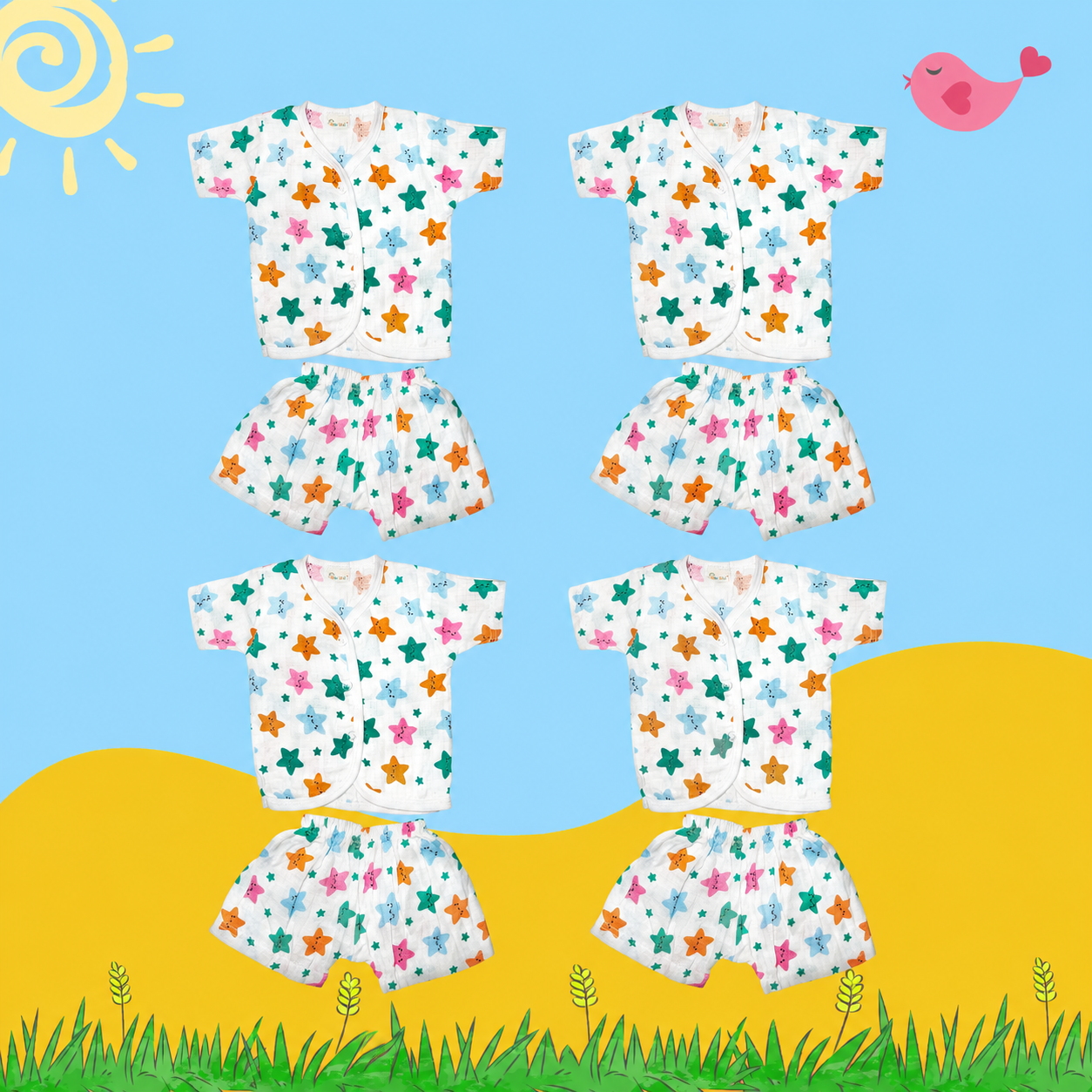 StarSnuggle Muslin Baby Clothing Set