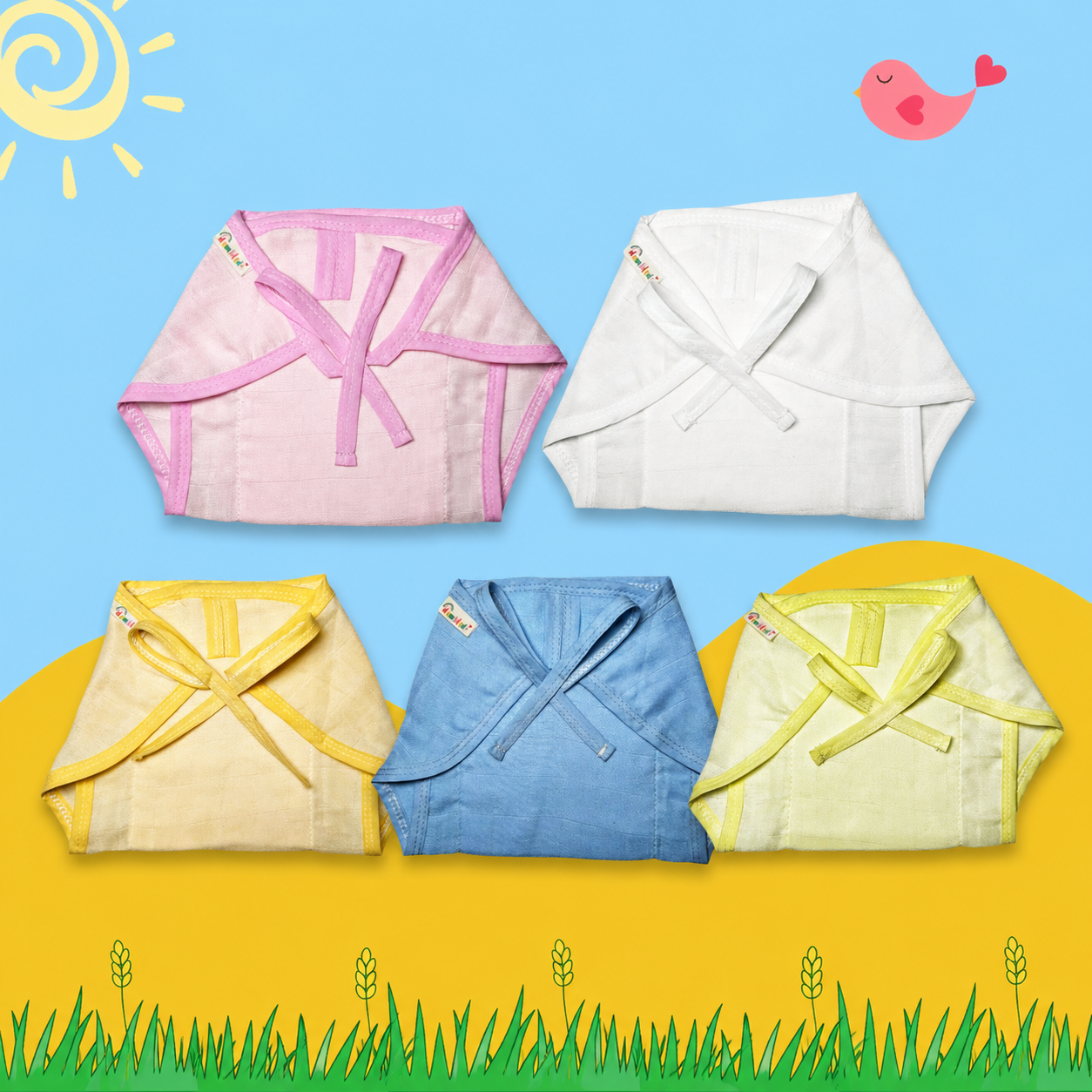 SoftNest Muslin Nappy – Pack of 5
