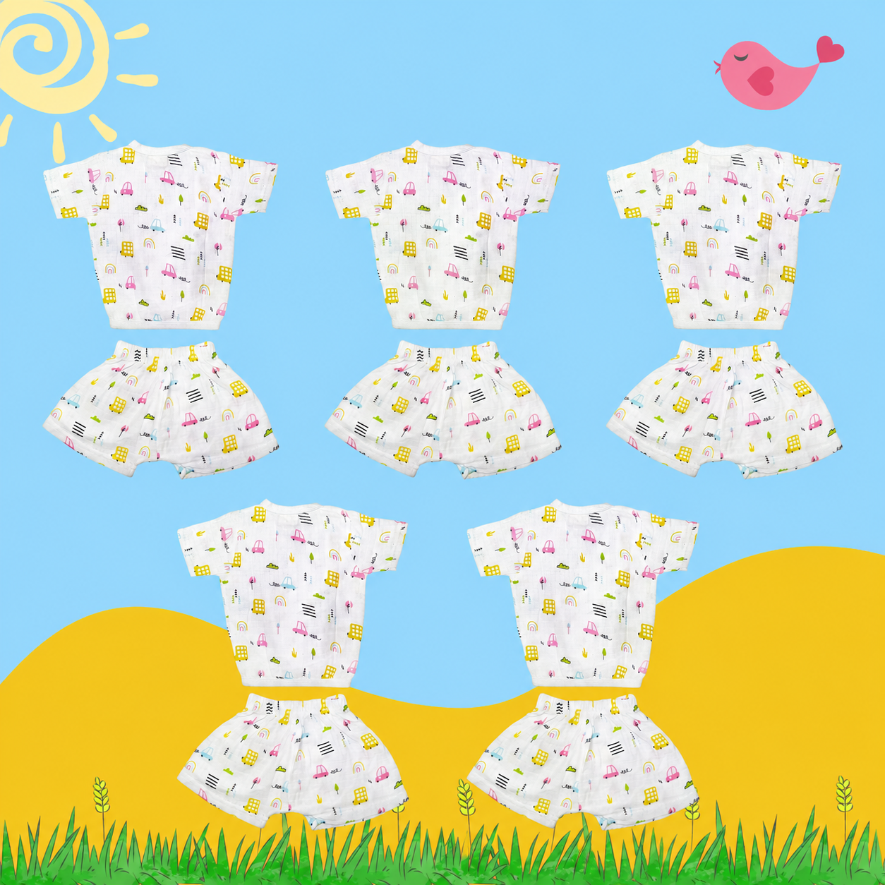 TinyTrail Muslin Baby Clothing Set