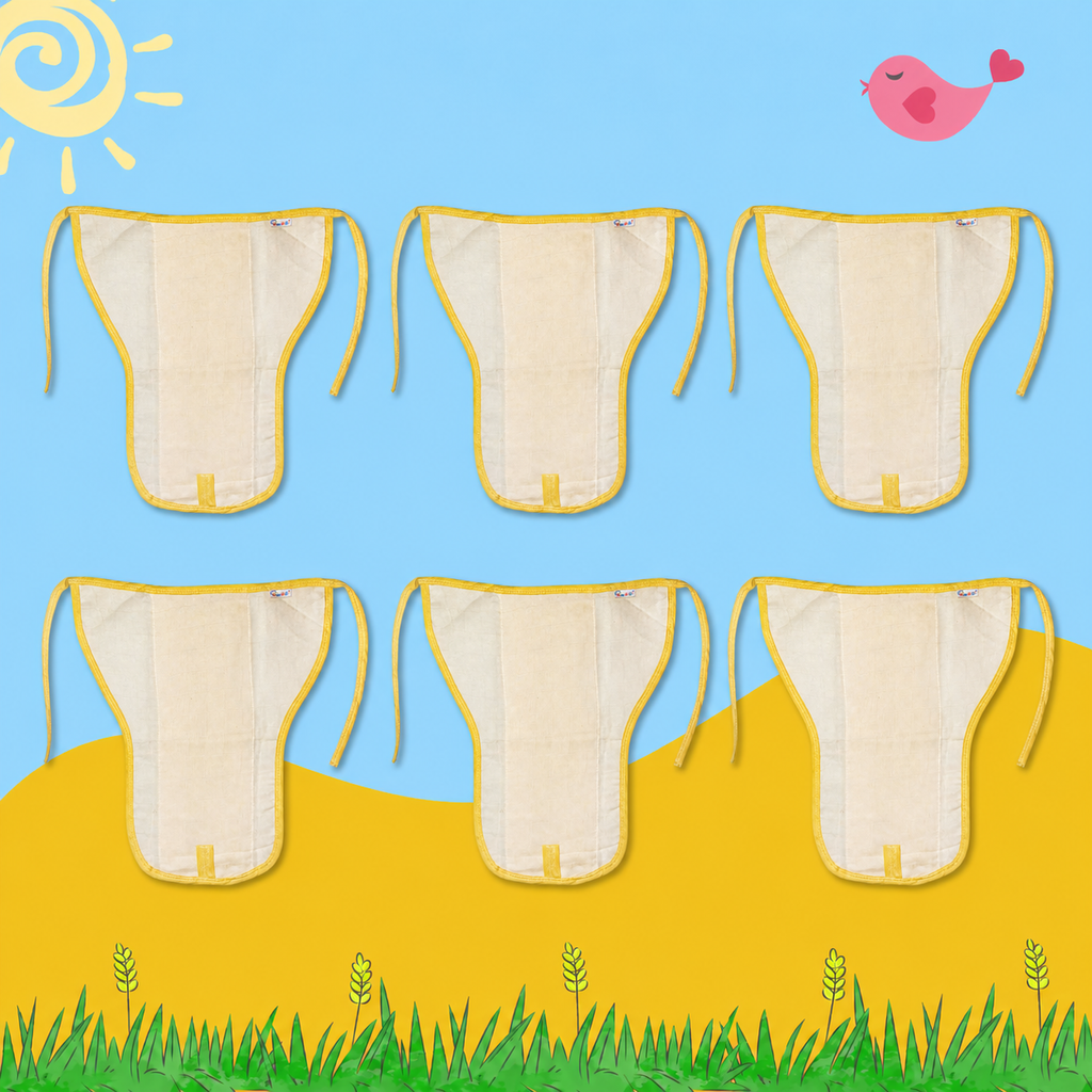 Sunshine Yellow Muslin Nappy Combo