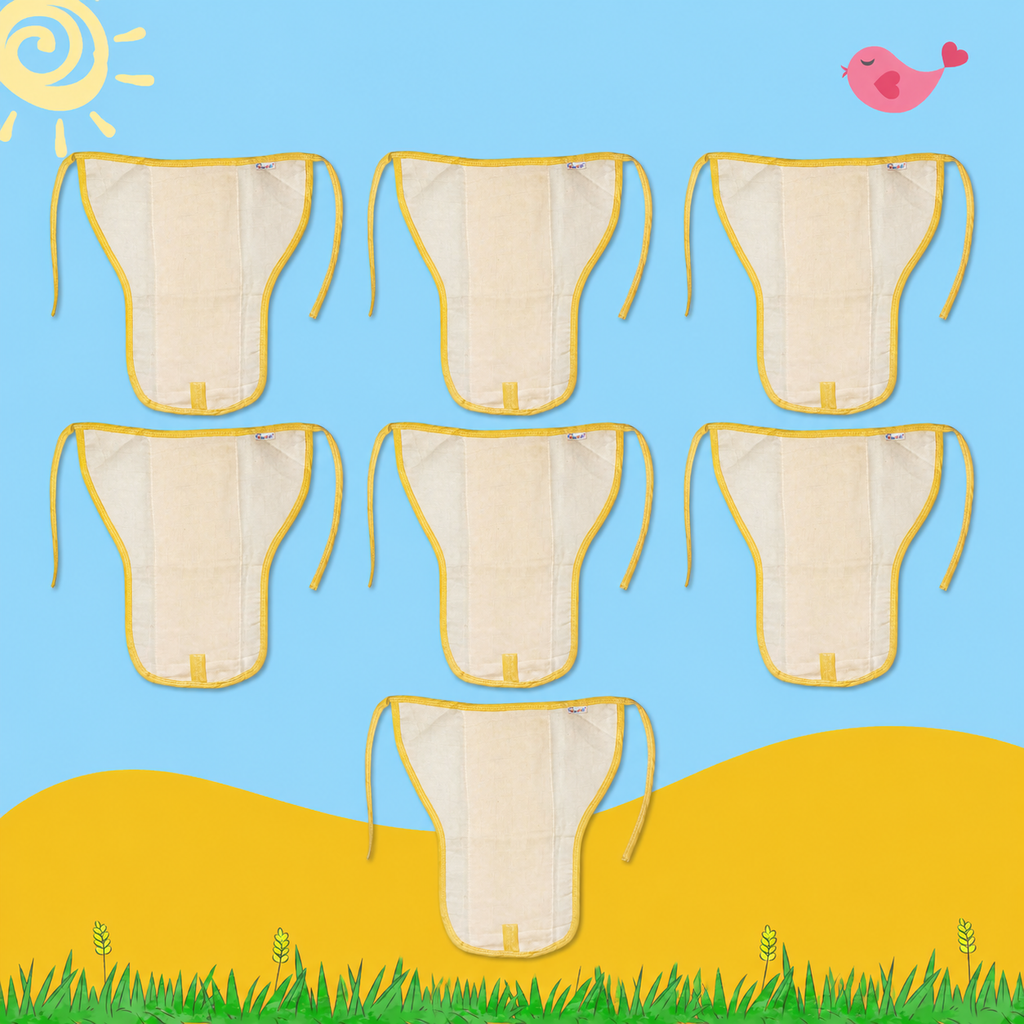 Sunshine Yellow Muslin Nappy Combo