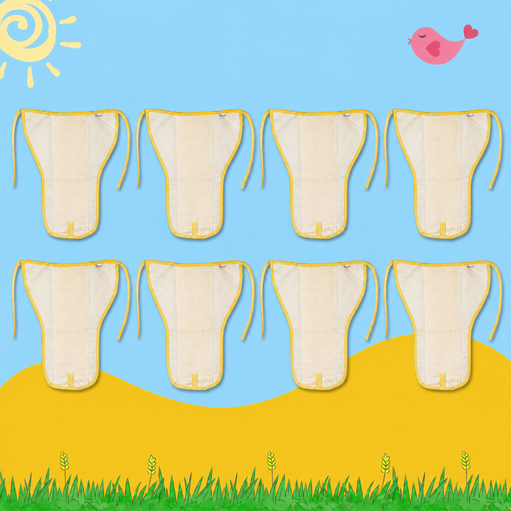 Sunshine Yellow Muslin Nappy Combo