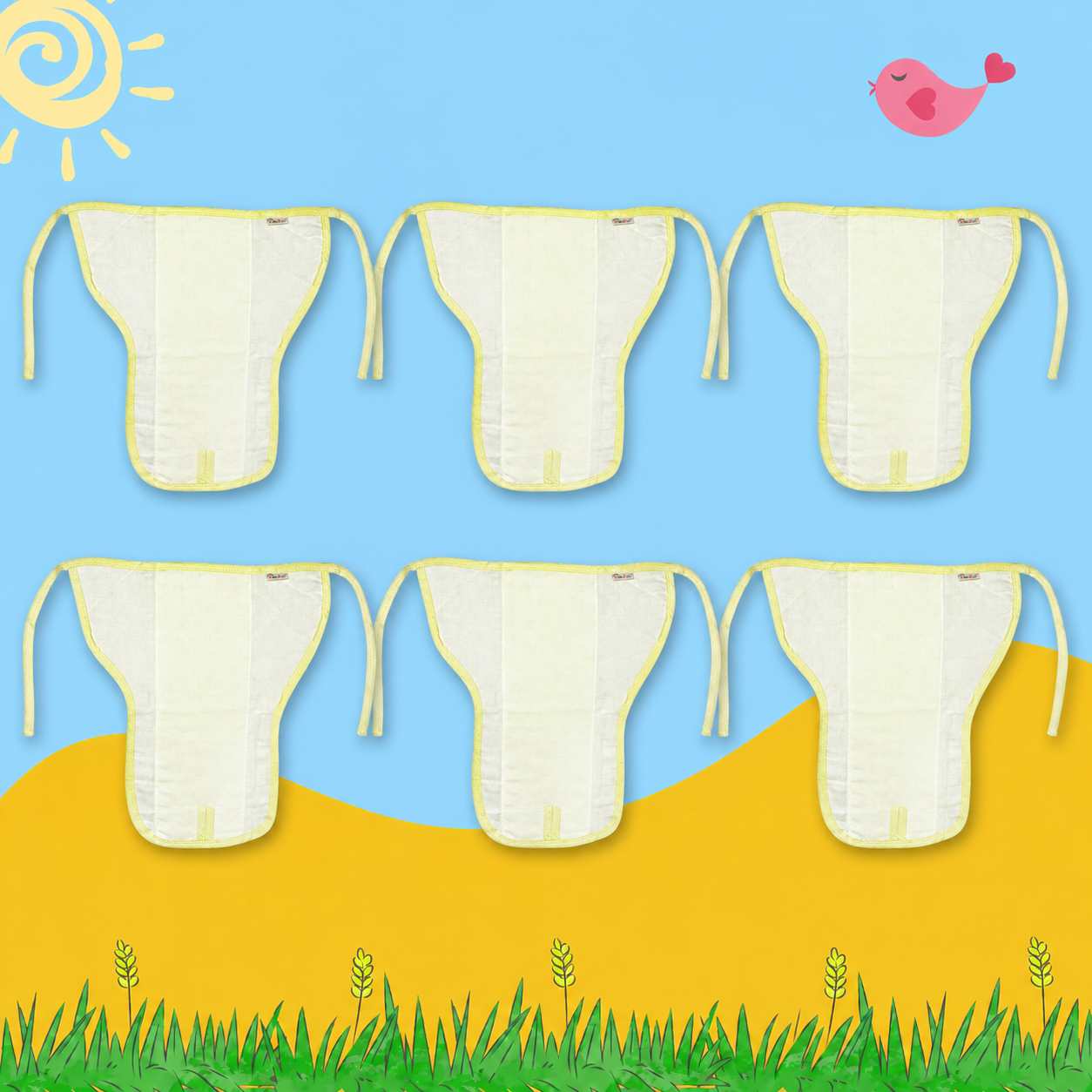 SunnyNest Muslin Nappy Combo
