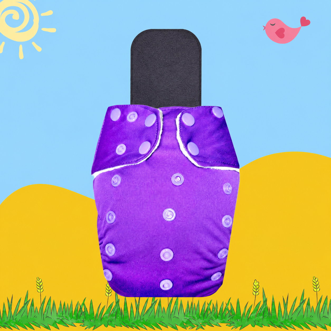 RoyalPurple Cloth Diaper with Insert
