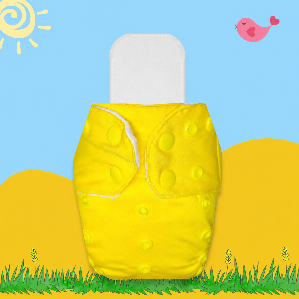 SunshineYellow Cloth Diaper with Insert