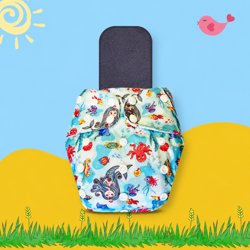 AquaMermaid Cloth Diaper with Insert