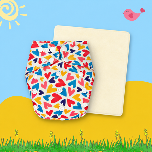 HeartBloom Cloth Diaper with Magical Soaker Insert