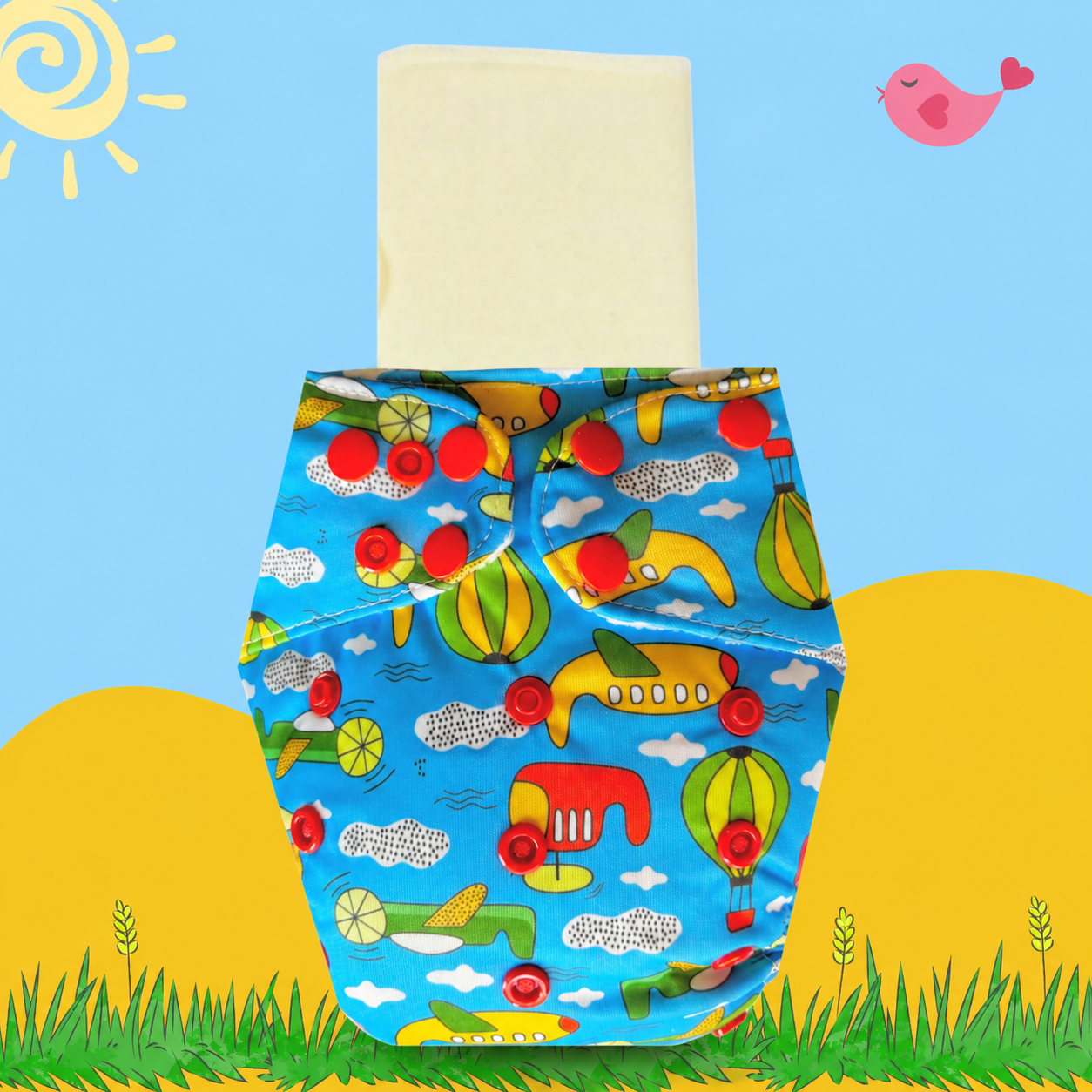 SkyVoyage Cloth Diaper with Magical Soaker Insert