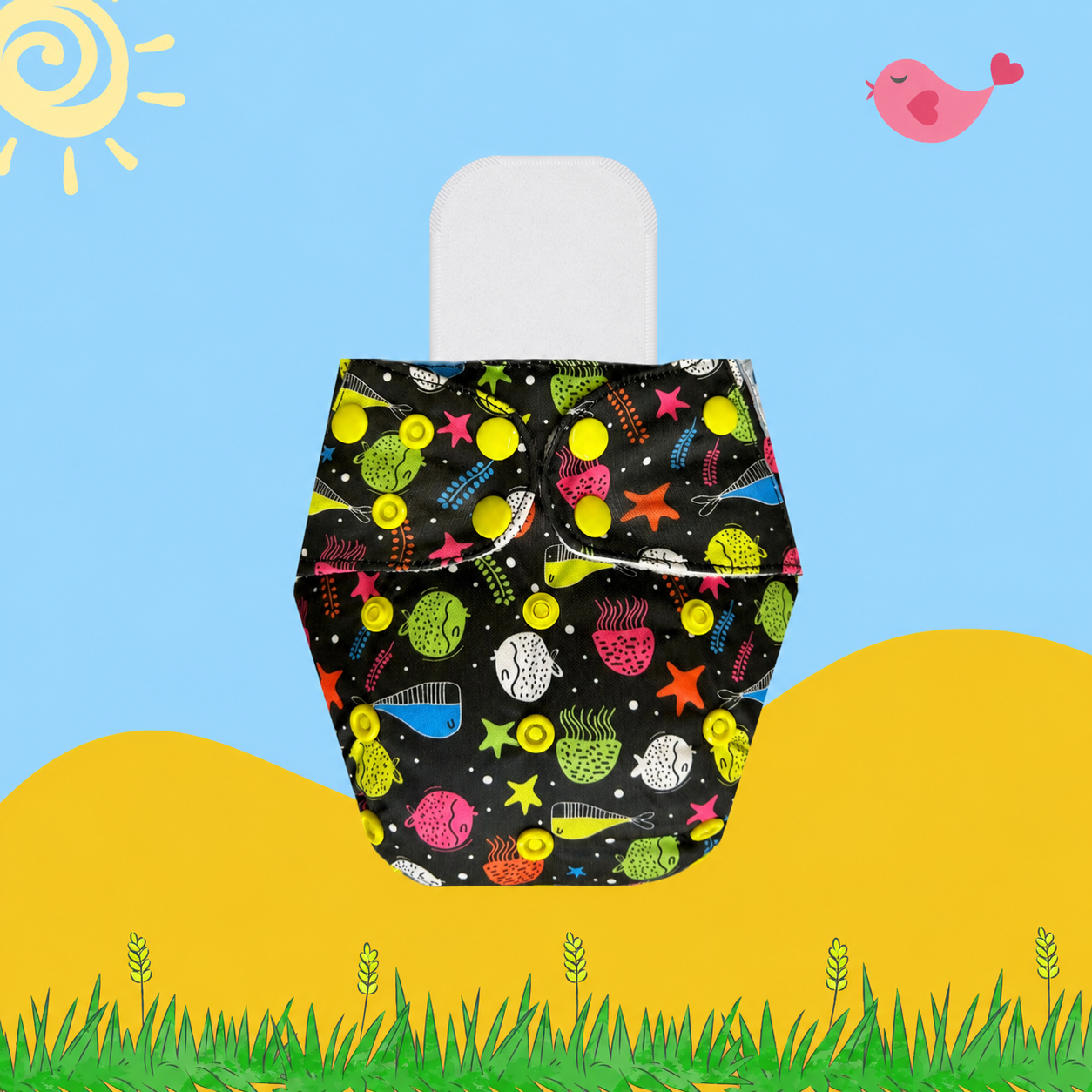 OceanPop Cloth Diaper With Diaper