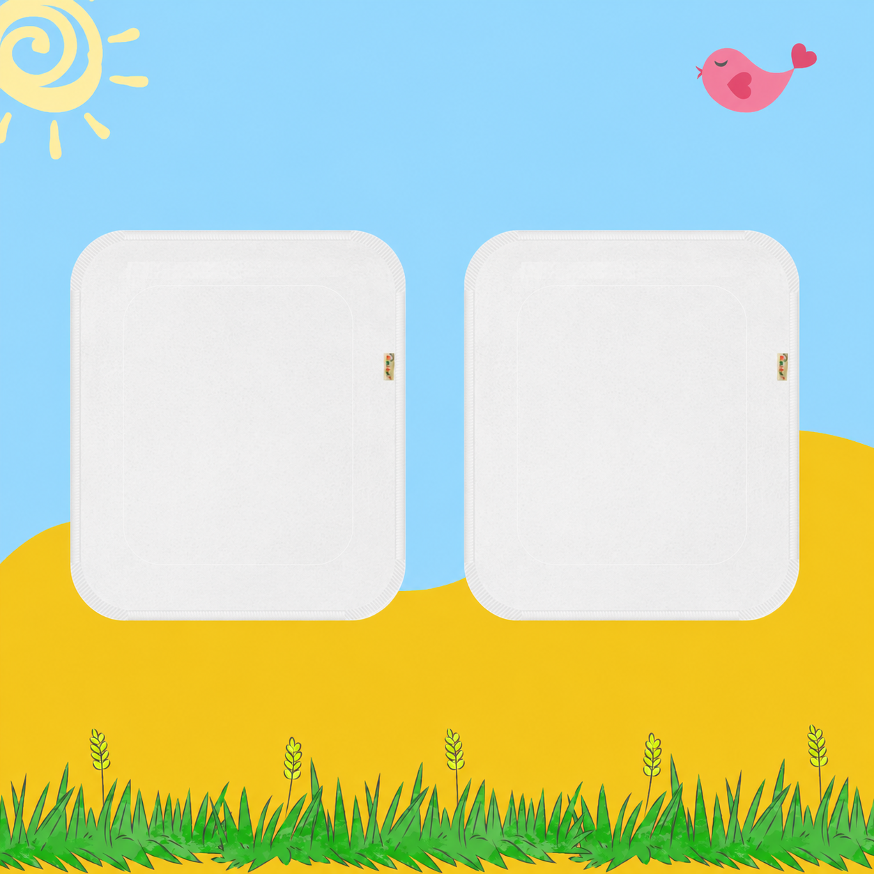 White Cloth Diaper Inserts (Small & Large Sizes) Combo