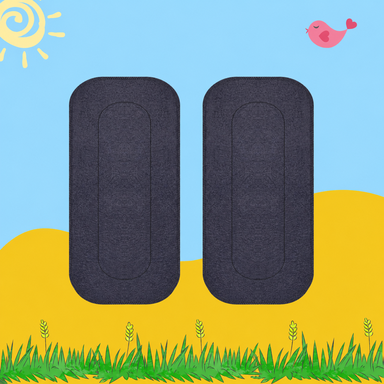 Black Cloth Diaper Inserts (Small & Large Sizes) Combo