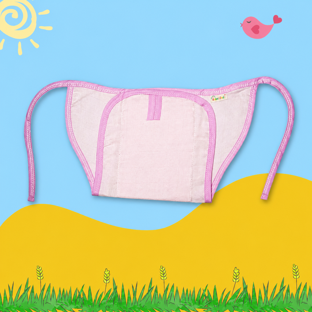 Blush Pink Muslin Nappy Combo